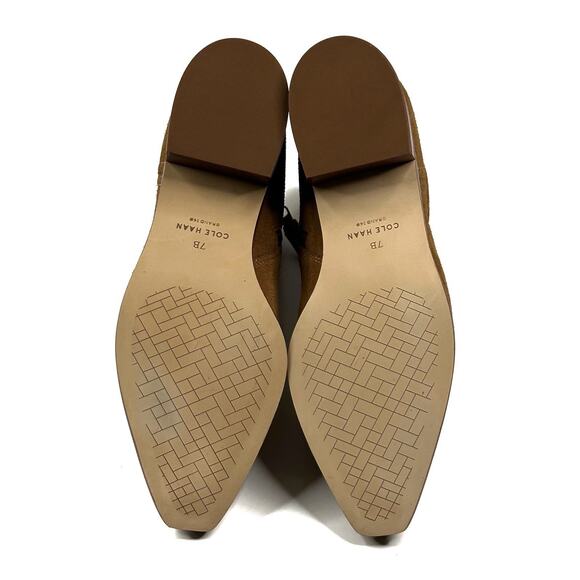 Cole Haan Naia Womens Brown Suede Booties Ankle Boots Size7B W32260 New - Picture 11 of 11